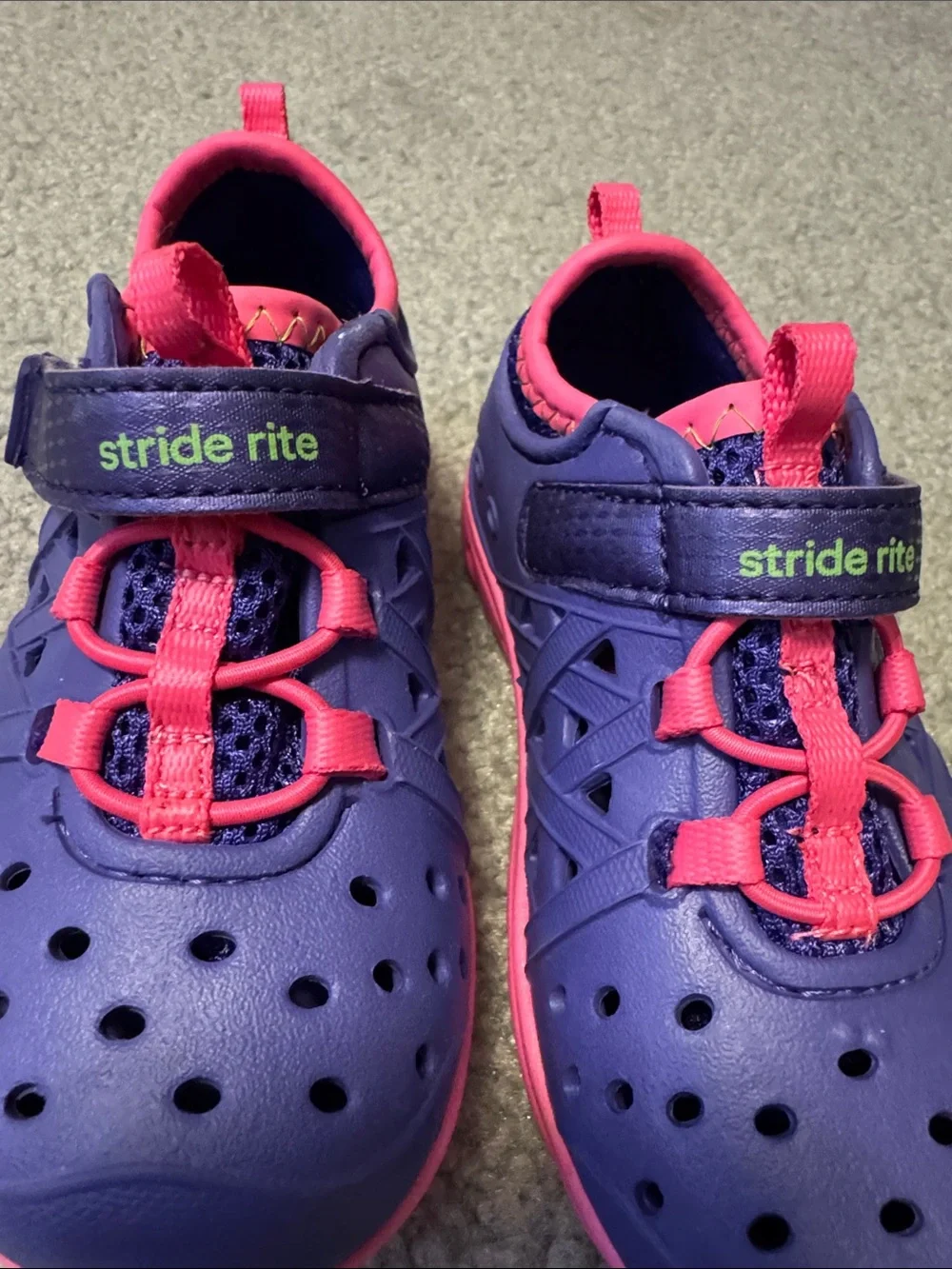 Stride Rite Purple and Hot Pink Kids Water Shoes